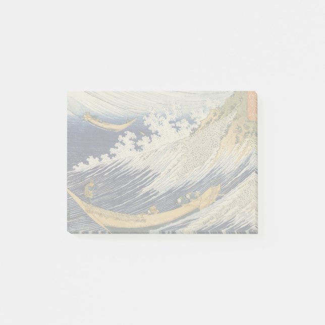 Post-it® Vagues océaniques Hokusai Bateaux en mer (Devant)