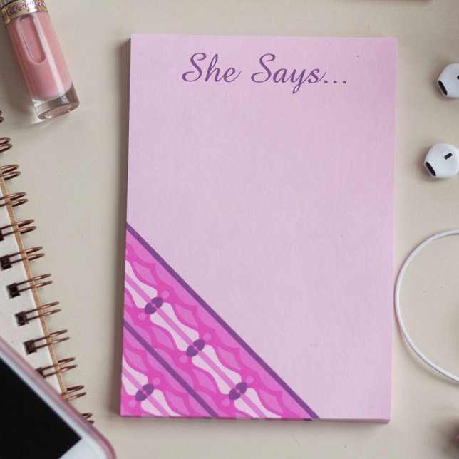 Post-it® Vagues roses et cœurs violets (Pretty, pink and Oh so girly. Fun stationery for your everyday needs.)