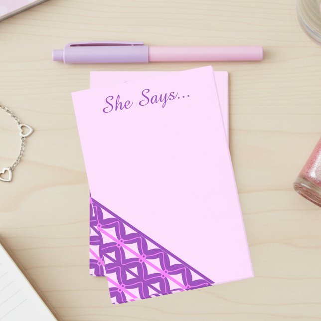 Post-it® Vagues roses et violettes (Cute fun stationery for girls to jot down those notes. Makes a perfect gift for that girl you love)