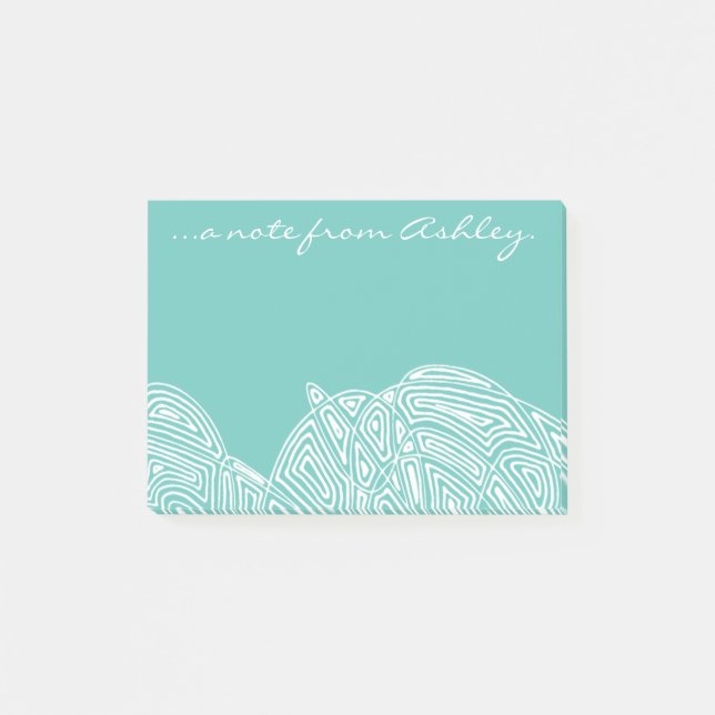 Post-it® Vagues turquoises (Devant)