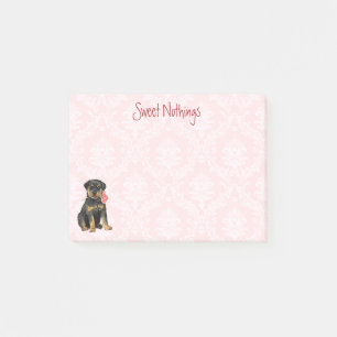 Post-it® Valentine Rotweiler rose