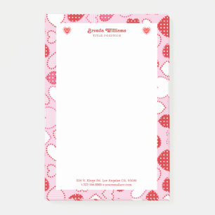 Post-it® Valentines couleurs coeur motif
