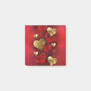 Post-it® Valentines dorées et rouges