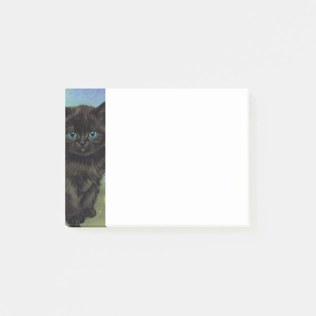 Post-it® Van Gogh Chat noir Fleurs jaunes (Devant)