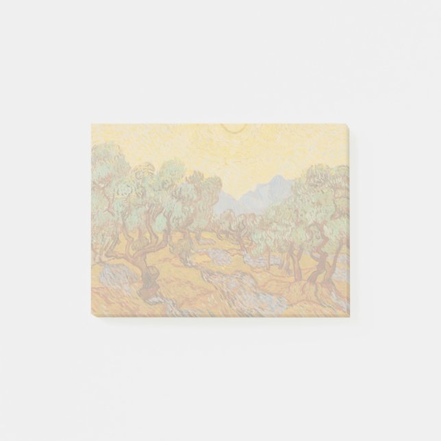 Post-it® Van Gogh Olive Trees Soleil Jaune Ciel (Devant)