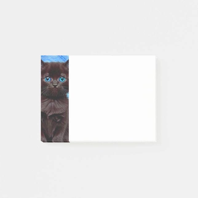 Post-it® Van Gogh Starry Night Black Cat (Devant)