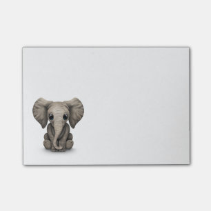 Post-it® Veau mignon d'éléphant de bébé s'asseyant