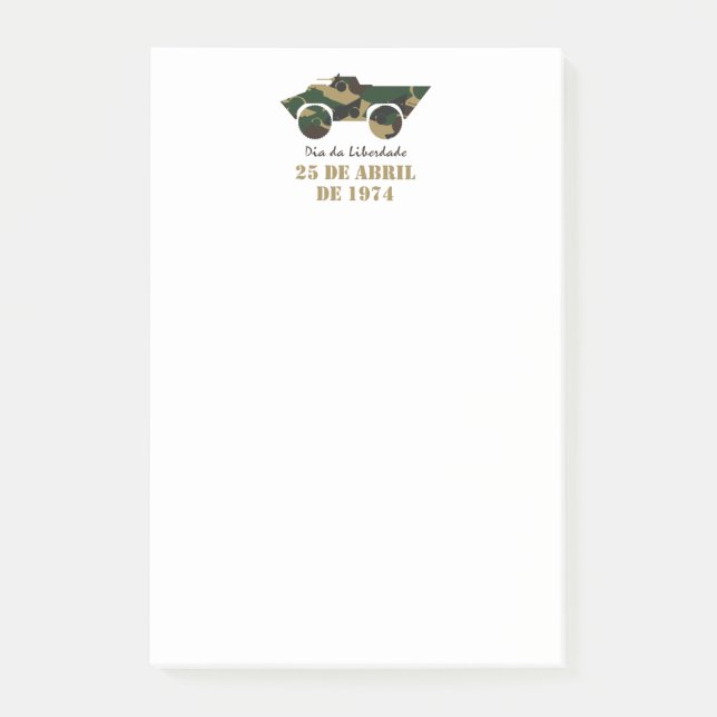 Post-it® Véhicule militaire symbole de la Révolution du 25  (Devant)