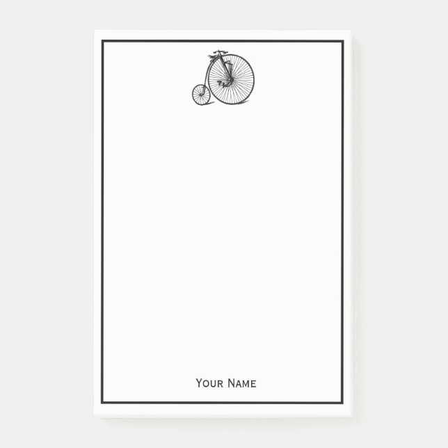 Post-it® Vélo Velocipede Penny Farthing vintage (Devant)