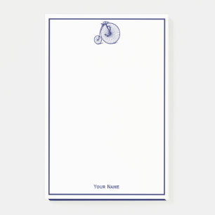 Post-it® Vélo Velocipede Penny Farthing vintage Blu