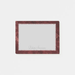 Post-it® Velvety Damask   Baroque Crimson Red Grunge
