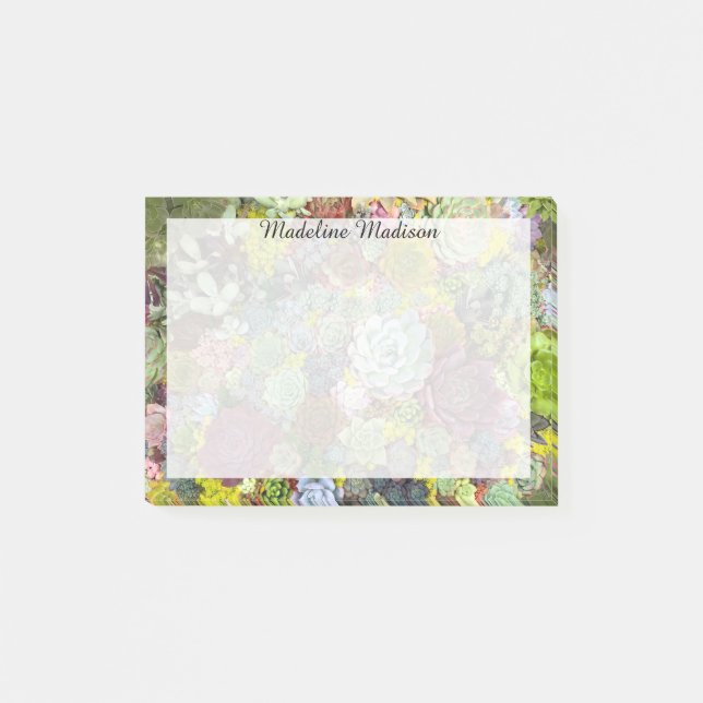 Post-it® Verdure colorée Succulents (Devant)