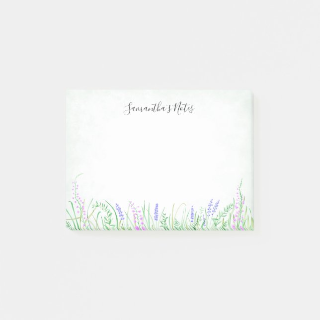 Post-it® Verdure en laiton rustique printemps aquarelle (Devant)