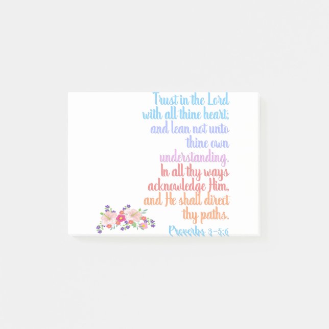 Post-it® Verset de la Bible des Proverbes (Devant)