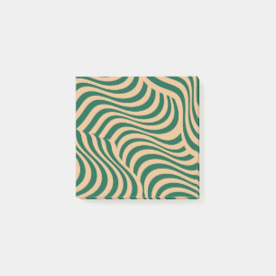 Post-it® Vert Beige Zèbre Waveux Stripe Printemps moderne É