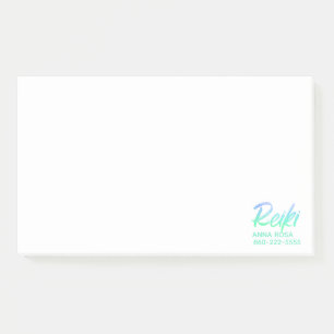 Post-it® Vert bleu iridescent et turquoise Reiki de *~*
