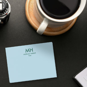 Post-it® Vert bleu minimal Nettoyer les initiales