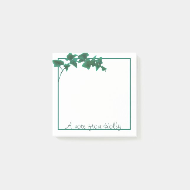 Post-it® Vert classique Ivy anglais | cadeau amant nature (Devant)