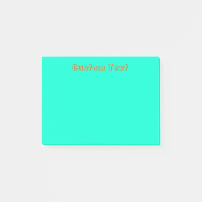 Post-it® Vert fait sur commande/bleu (Devant)