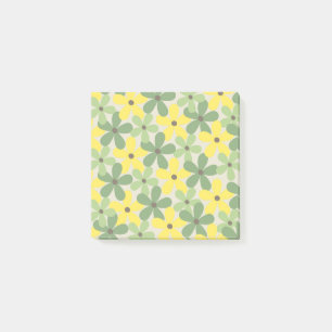 Post-it® Vert jaune rétro Y2K les années 70 Fleur Motif