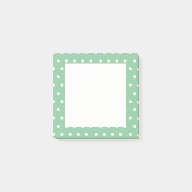 Post-it® Vert menthe à pois personnalisable (Devant)