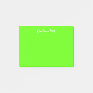 Post-it® Vert vibrant fait sur commande blanc des textes