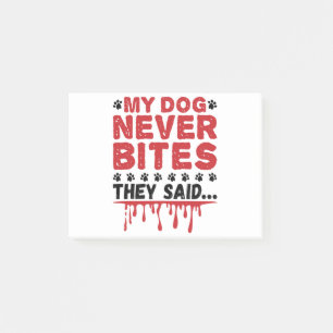 Post-it® Vet Tech Vétérinaire Mon Chien Ne Mord Jamais Ils 