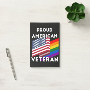 Post-it® Vétérans LGBT - Drapeau Américain