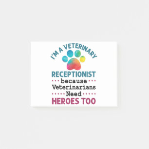 Post-it® Vétérinaire Réceptionniste Cute Appréciation Paw