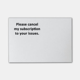 Post-it® Veuillez décommander mon abonnement à vos