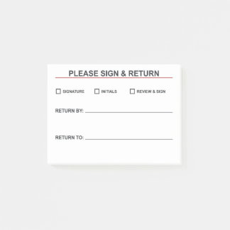Post-it® Veuillez signer et retourner