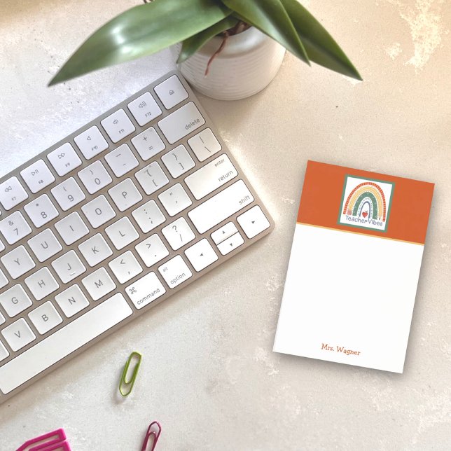 Post-it® Vibes de l'enseignant - Crayon arc-en-ciel personn (Créateur téléchargé)