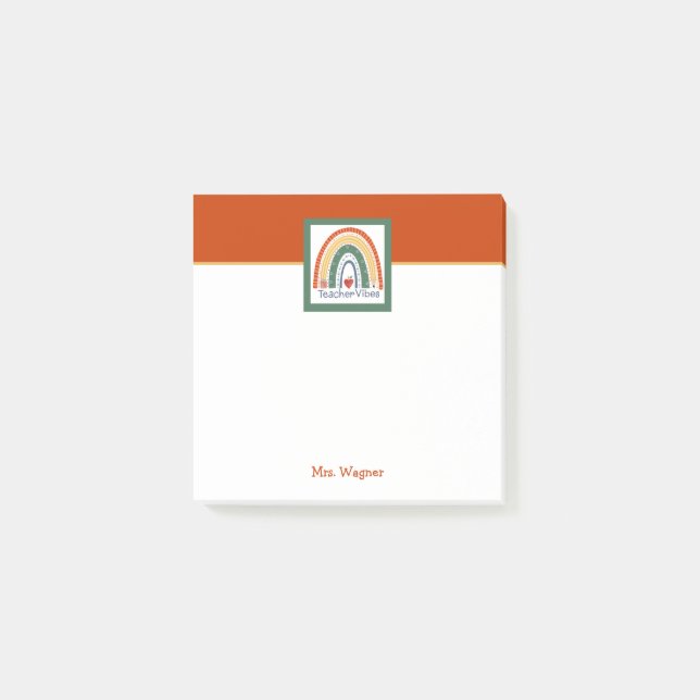 Post-it® Vibes d'enseignant personnalisées Rainbow Pencil (Devant)