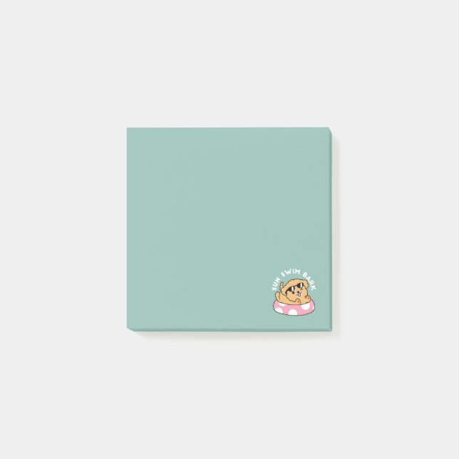 Post-it® Vibes d'été Chien - Chiot flottant avec lunettes d (Devant)