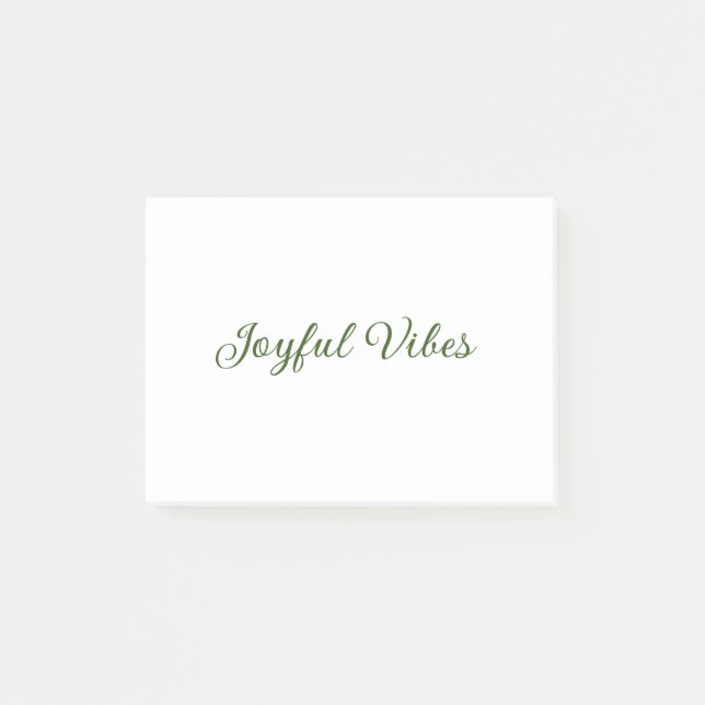 Post-it® Vibes joyeux Noël vert nom de famille (Devant)