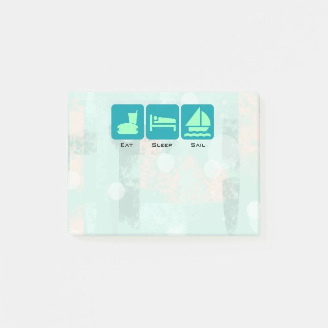 Post-it® Vie nautique - Manger Sleep Sail on Green Arrière  (Devant)