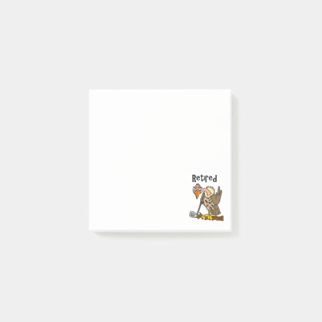 Post-it® Vieux Buzzard drôle jouant la bande dessinée (Devant)