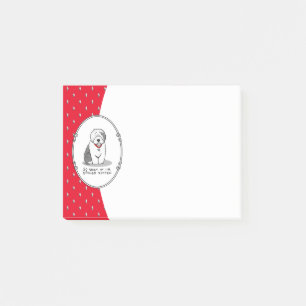 Post-it® Vieux chien de mouton anglais (Grey 1)