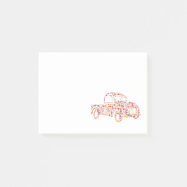 Post-it® Vieux Motif de camionnette (Devant)