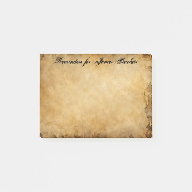 Post-it® Vieux moulage de papier de parchemin déchiré (Devant)