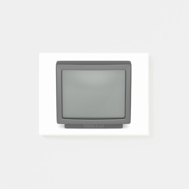 Post-it® Vieux Tv CRT, vue frontale (Devant)
