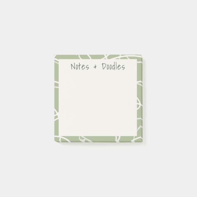 Post-it® Vigne Tourbillonnante Abstraite Notes Modernes & G (Devant)