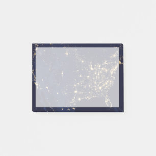 Post-it® Ville Des États-Unis La Nuit.