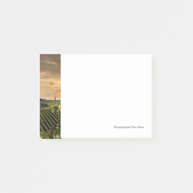 Post-it® Vin Blanc Avec Barre Sur Vignoble En Chianti (Devant)