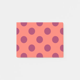Post-it® Vin rouge et corail vivant pois