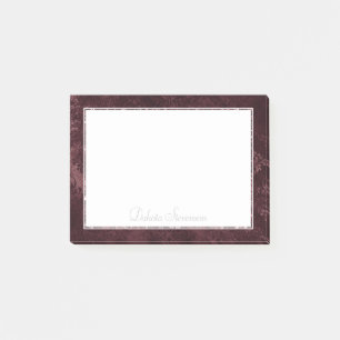 Post-it® Vin Velvety Damask   Maroon Merlot Grunge Baroque