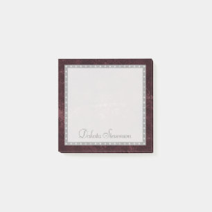 Post-it® Vin Velvety Damask Maroon Merlot Grunge Baroque