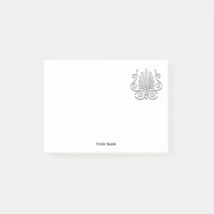 Post-it® Vintage Art Déco Argent Plume Arabesque
