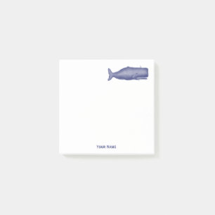Post-it® Vintage Baleine stylisée du 19ème siècle #1 en ble