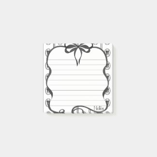 Post-it® Vintage Black Bow Notes 3x3 Sticky Notepad